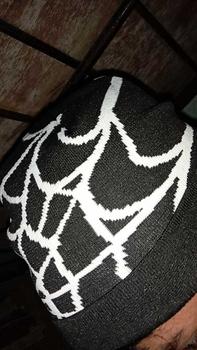 Product Review of Gothic Spider Web Pattern Hat Women Men Soft Stretchy Knit Beanie Fashion Versatile Warm Hip Hop Cap from N**e D**o 0