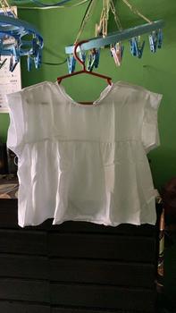 Product Review of COCOBABA Clothing Ara Linen Ruffle Hem Loose Semi Croptop from H**o m** k**😊 3