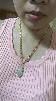Product Review of Dây chuyên đuôi phụng titan, bản 4 ly, dây dài 50+5cm, khóa tròn, màu chuẩn vàng 18K, không đen gỉ, bền màu, không kị mồ hôi, đeo hằng ngày, phù hợp cho da nhạy cảm. Phụ kiện thời trang. from m**7 0