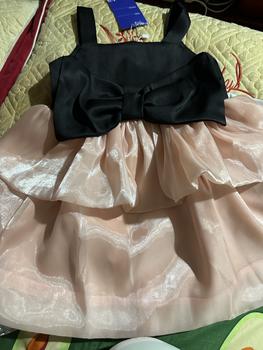 Product Review of Váy công chúa bé gái [TE09] Vibakids 2 dây 2 tầng bồng bềnh nơ đen to from L**n 0