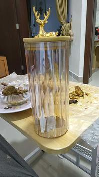 Product Review of TOPLES Kue Kering Lebaran Natal Daun Mahkota Crystal Rusa kaca tutup kayu kedap udara wadah kue makanan from E** L** 0
