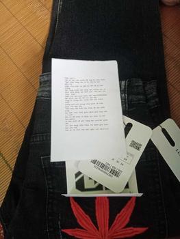 Product Review of QUẦN JEANS XÁM NAM DÀI 4 CÚC VẨY SƠN ĐI VIỀN TRẮNG SỌC NỔI 1 BÊN THỜI TRANG CÁ TÍNH   Menswear Denim Pants Có Túi from Q**g 1