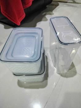 Product Review of Live-กล่องถนอมอาหารในตู้เย็น มีกระชอนแบบถอดได้และมีฝาปิด จัดระเบียบตู้เย็น พิเศษสำหรับเก็บผักผลไม้และเนื้อสัตว์ คงความสดใหม่ของอาหาร from K**o 0
