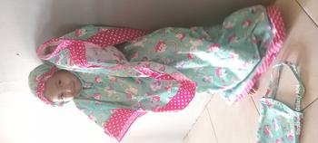 Product Review of MUKENA ANAK KARAKTER MUKENA ANAK MURAH 2-9TH Bunga Polka Dot Putih Muslim from N**A 2
