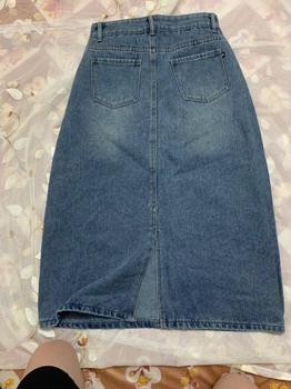 Product Review of Chân váy jean nữ dáng dài LIMISU váy bò dài lưng cao dáng chữ A xẻ tà sau chất jean cao cấp Nữ ( V1 ) from h**y 1