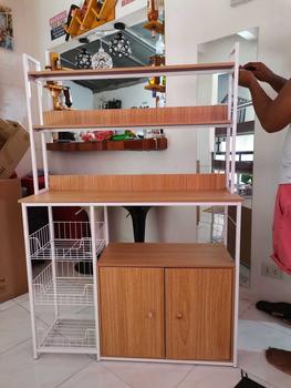 Product Review of Multifunctional movable kitchen storage cabinet kitchen rack storage rack suitable for microwave oven condiment kitchen storage rack storage cabinet kitchen cabinet restaurant side cabinet cabinet floor multi-layer rack sundries rack Organiser from N**. 💉** 🇸**🇭 0