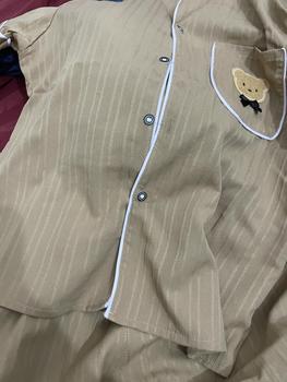 Product Review of Bộ Ngủ Đồ Bộ Pyjama Cổ Vets Quần Dài Aó Hai Túi Gấu Vải Đũi Gân Mềm Nhẹ from M**e 2