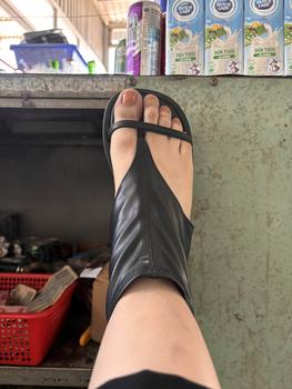 Product Review of (PHOM NHỎ - TĂNG SIZE)  Giày Bốt  Cổ Ngắn Xỏ Ngón XALI  Độn Bánh Mỳ Cao 6cm Có Khóa Kéo Phía Sau Quai Kẹp Da Mềm - GBBM  Shoes Women Hoa Cổ Cao thấp nữ boot đế from N**c h**h 1