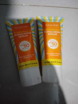 Product Review of [Twin Pack] Azarine Hydramax-C Sunscreen Serum SPF50 PA++++ 40ml Acid Hyaluronic Facial  Berminyak  Wajah  Sunblock from A**a N**h 0