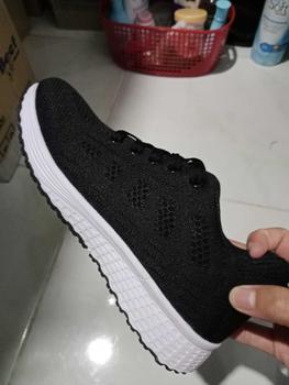 Product Review of Best Sellers Women Korean Fashion Running Shoes Lightweight Breathable Mesh Flat Leisure Black Rubber Shoes For Women Jogging Shoes from T**a 0