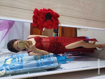 Product Review of Đầm DÂY EO LƯỚI xẻ tà trái váy đen nữ XuânMai shop from h**h T**t 3