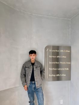 Product Review of FABULOUS Set Denim Gồm Áo Khoác Jean Form Unisex Và Quần Ống Rộng , Màu Đen/ Xám Cement Menswear Ong Có Túi from C**n ** 3