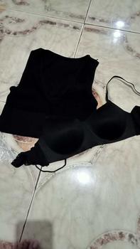 Product Review of Women Retro Crop Top Underwear Sexy Lingerie Female Tanks Vest Deep V Neck Summer Camisole from S**Y 0
