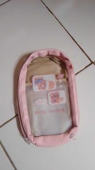 Product Review of Cutie Jumbo Transparent Pencil Case / Korean Style Kotak Tempat Pensil Besar Dengan Resleting / Muat Banyak / Big Capacity With Zipper Blue Brown from 안** 유**🎀 0