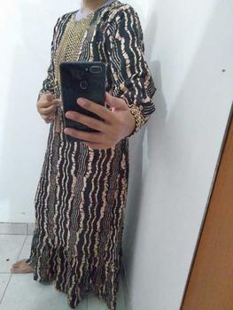 Product Review of GAMIS RENDA SULTAN ori BLINK MOTIF MONOCHROME Rempel Bunga Cantik Rayon Panjang from r**2 2