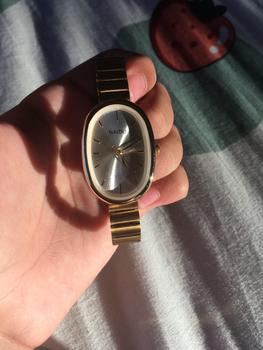 Product Review of Elegant Retro Oval Watch with Stainless Steel Strap for Women - Delicate Minimalist Style Wristwatch for Students from l** 2