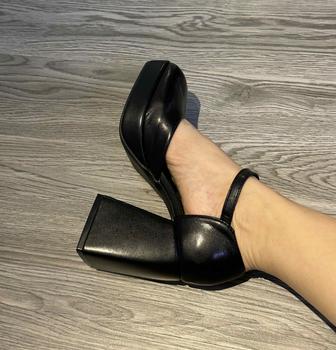 Product Review of (Phúc Minh) GIẦY Cao Gót Nữ Bít Hậu Trơn Chất Liệu Da Mờ Mũi Vuông 10 phân (Phom rộng) Shoes giàycaogót DéP giay cuoi bup Women giay  7 from T** N**💭 1