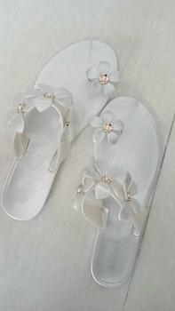 Product Review of （36~40）COD Flower style finger toe straps design glittering rubber flat sandals fashionable for women size Shoes Footwear Girl Summer Walking Shoes Comfort Decor Bedroom from S**N 1