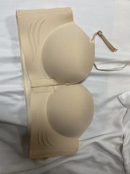 Product Review of Áo lót nữ bra 4cm chống tụt cúp ngang nâng đẩy cài trước không dây women M946. Voi Nhung from C** 0