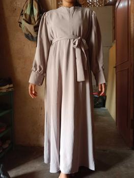 Product Review of READY STOCK GAMIS AIRFLOW LENGAN BALON SIZE XL LD 120 crinkle muslim dress Wanita Panjang from A**i 1