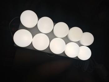 Product Review of 10PCS Dimmable Bulb Vanity LED Makeup Mirror Lights Bulb Front Light USB Plug Vanity Mirror Lamp Mobile Plastic Makeup Light Bulb from a**🥀 2