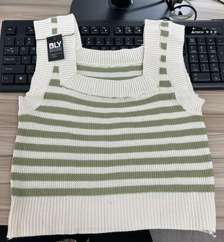 Product Review of (MUA TRÊN LIVE NHẬN NGAY) Áo Croptop Len 2 Dây Bản To Quảng Châu Dệt Kim Kẻ Ngang Women Cổ Tròn Nhung from L** Q**n Q**n 0