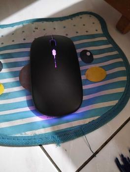 Product Review of Mouse wireless gaming silent click rechargeable laptop pc RGB slim 2.4Ghz 1600DPI LED Backlit Isi Ulang-Matte hitam from M**p 2