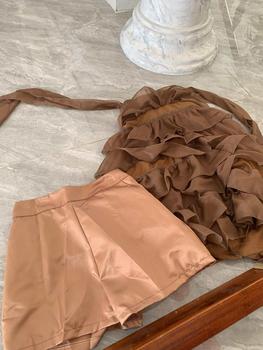 Product Review of S145 Set váy yếm tơ xếp ly nhiều tầng buộc nơ lưng (có kèm quần)- MITRUC Women set  babydoll from 𝑻**̛ 0
