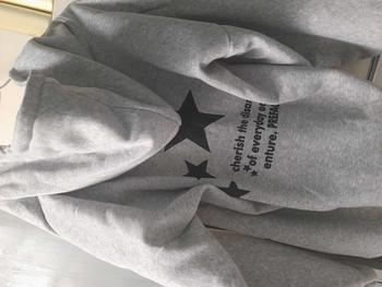 Product Review of Áo nỉ hoodie form rộng tay bồng phối vai Nữ Top Women in 2 mặt - Chữ Chảy from c**c 0