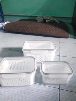 Product Review of Live-กล่องถนอมอาหารในตู้เย็น มีกระชอนแบบถอดได้และมีฝาปิด จัดระเบียบตู้เย็น พิเศษสำหรับเก็บผักผลไม้และเนื้อสัตว์ คงความสดใหม่ของอาหาร from y**n 3
