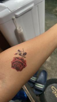 Product Review of 20/50pcs Waterproof Tattoo Sticker Simulation Flower Butterfly Ankle Clavicle Rose Tattoo Sticker from ジ**ー 0