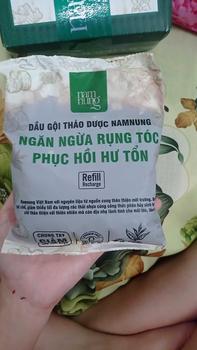 Product Review of Túi REFILL hỗ trợ giảm rụng 500ml dầu gội thảo dược bồ kết hà thủ ô chanh gừng bưởi NAMNUNG from Տ**ɑ 0