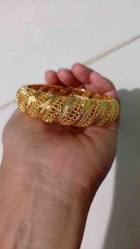 Product Review of GELANG TANGAN KERONCONG DEWASA tidak titanium steel doa zir-con rose gold 6cm from H**M 0