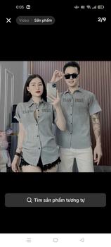 Product Review of Áo sơ mi nam nữ tay ngắn chất vải đũi phối thêu chữ nổi Menswear Có Cổ from L**🐉 0