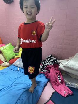 Product Review of [Size 8-23kg]DƯỚI 1M15 Đồ Bộ Thun Lạnh Cộc Tay Thể Thao cho Bé trai From nhỏ , Thoải mái , Mát mẻ from D**0 0