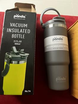 Product Review of Panda รุ่นใหม่ 30 ออนซ์ 900 ml NEW ฝา 2 หัว แก้วเก็บความเย็น-ร้อน   30oz แบบใหม่มีที่จับ หูหิ้ว เก็บอุณหภูมิร้อน แก้วกาแฟ แก้วสแตนเลส304 แก้วน้ํา from C**💚 3