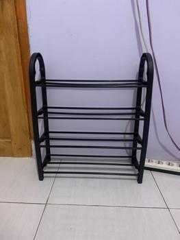 Product Review of Rak Sepatu 4 Tingkat Bahan Plastik Shoe Rack Tempat Sandal Bongkar Pasang Portable from R**h P**a 3