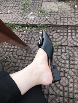 Product Review of TUYETKIEUSTORE Sục 3p đính đá điểm nhấn Nữ DéP Shoes Mũi nhọn Women GiàY from 🌸**🎋 1