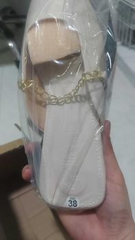 Product Review of (Form ngắn tăng size) Giày nữ sục bệt mũi vuông gót vuông trang trí xích vàng  thời trang Nguyễn Gia N139 Shoes DéP from T**g v** 1