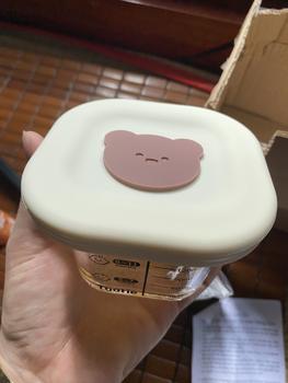 Product Review of ( Deal Kèm ) Hộp trữ đông thủy tinh đồ ăn dặm cho bé có vạch chia 180ml nắp silicon chống rò rỉ, Cốc nấu cơm nát cốc nấu cháo cho bé from T**y 0