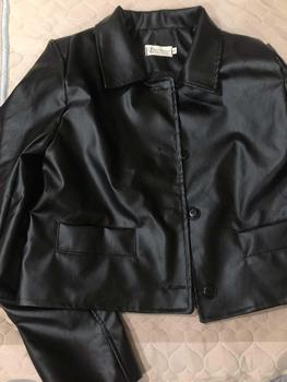 Product Review of Sét Áo khoác Da nữ cổ bẻ 2 lớp mix quần vải ống xuông , phong cách đơn giản  Jacket Women Top áo from ** 0