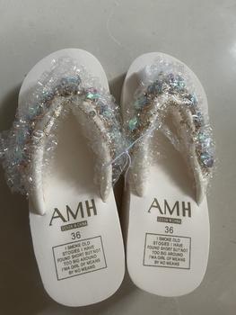 Product Review of (MỚI 2024) Dép Xỏ Ngón Nữ Dép Kẹp dép Tông Nữ Đính Đá Nhân Tạo Đế Chống Trượt Hàng Quảng Châu DéP GiàY dep xongon Shoes from ꧁**̂ Ⓗ** 𝓛**꧂ 3