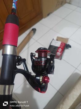 Product Review of AquaPro - 1 Set Paket Joran Pancing Spinning Black Grouper Bahan Eva Carbon Solid Fiber Glass Material + Reel Pancing Rill Fishing Reel Spinning Rod Roda from r**z 1