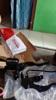Product Review of Master Rem 1 Set Logo Laser Nimbul 1 Set Tabung Tipe Kotak Oval Tabung Pisah Big Logo Universal Cocok Semua Motor Bertabung Satu GSV from 𝘽**𝙩 𝙃**𝙜 ** 0