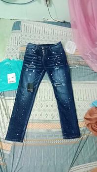 Product Review of quần jean nam xanh đậm rách 2 có lót may ( 2 vá ) from h**i 0