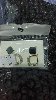 Product Review of Minzo Anting Korea Perempuan Imitasi Dewasa Motif Kotak Hitam Earrings Aksesoris Perhiasan Wanita Elegan from N**e 0