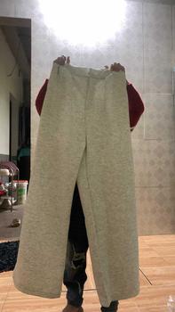 Product Review of Quần nỉ Raylin N07, quần ống rộng cạp chun có cúc và khoá quần, quần nỉ ép cotton - Ong, Nữ from Y** N** ** 1