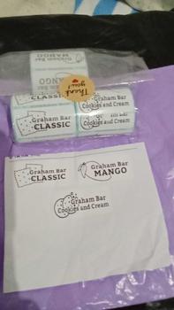 Product Review of 100 pcs Label sticker for Graham Bar Black and White Print from M**a 1