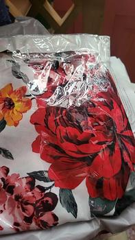 Product Review of Bộ đồ nữ thời trang họa tiết in hoa sang trọng MS09, chất liệu vải đũi cao cấp thoáng mát, size từ 40 đến 85kg  váy Voi Women Áo Nhung from p**g l**n h** t** 0