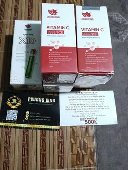 Product Review of Combo Tái Tạo và Vitamin C trắng da, mờ thâm, mờ nám tàn nhang, cải thiện mụn, se khít lỗ chân lông, cấp ẩm, sáng đều màu da. Không sưng, không lột, không đỏ (Hàng c/hãng). from B**ỏ 2